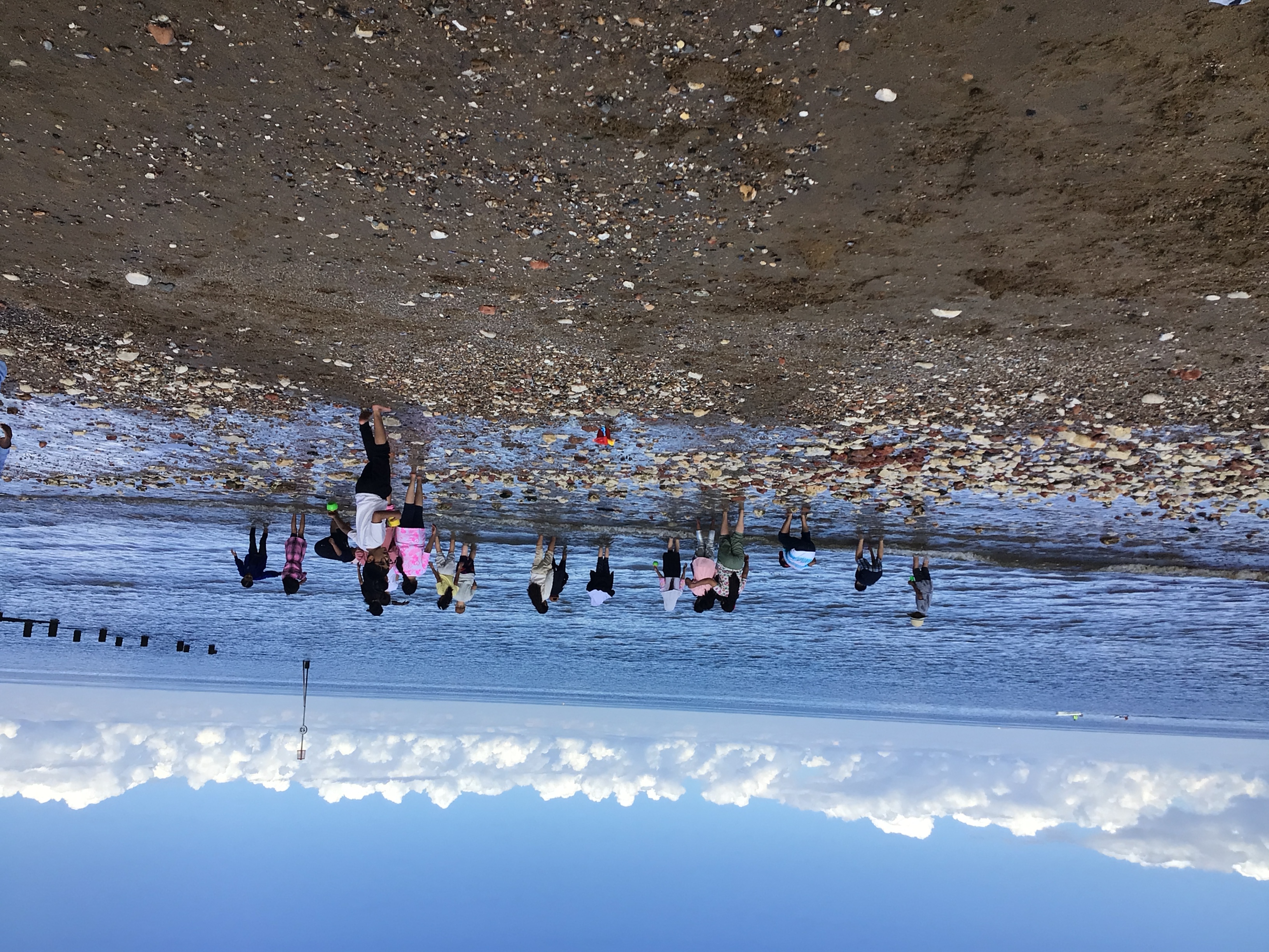 Uplands children in the sea